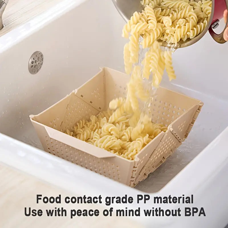 Multifunctional Foldable Storage Basket, Ventilated Desktop Storage Organizer, Folding Draining Basket, Home Organization And Storage Supplies Basket, Kitchen Household Storage Bin Multifunctional Foldable Storage Basket, Ventilated Desktop Storage Organizer, Folding Draining Basket, Home Organization And Storage Supplies Basket, Kitchen Household Storage Bin
